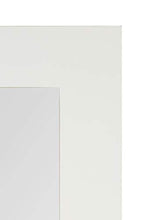 MO.WA Specchio da Parete Lungo con Cornice Misura Esterna cm. 50x180 Bianco Shabby Chic. Made in Italy. Fatta a Mano.