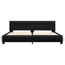 SKM Giroletto con LED Nero in Similpelle 180x200 cm (51.65kg)