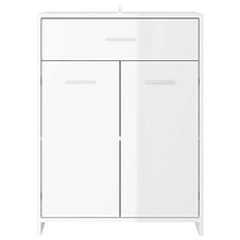 vidaXL Armadio da Bagno Bianco Lucido 60x33x80 cm in Truciolato