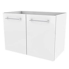 Fackelmann - Set di mobili da bagno 5 pezzi Lima con lavabo in ceramica 60 cm e specchio rotondo a LED