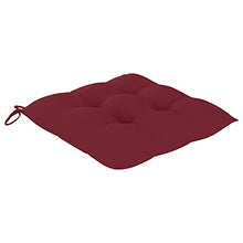 vidaXL Sedie da Giardino 2 pz con Cuscini Rosso Vino Massello di Teak