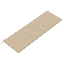 vidaXL Panca da Giardino con Cuscino Beige 150 cm Legno di Teak