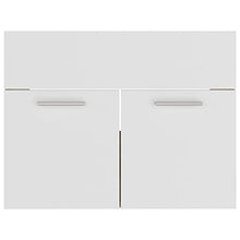 vidaXL Set Mobili da Bagno 2 pz Bianco e Rovere Sonoma in Truciolato