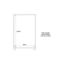 Sarmog Cassettiera da Camera Quattro cassetti Cemento Bianco 70x41x h112 cm