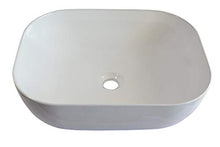 KERAMIK - Lavabo rettangolare ovale in ceramica, 50 x 40 cm