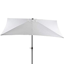 Outsunny Ombrellone da Giardino 2 x 3 m in Alluminio | Color Bianco Crema e Forma Rettangolare | Impermeabile e Anti-UV