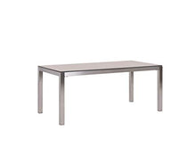 Beliani Set di Tavolo Grigio HPL Simil Legno 180 cm e 6 Sedie Tessuto Grigio GROSSETO