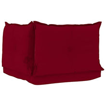 vidaXL Cuscini per Divano Pallet 3 pz Rosso Vino in Tessuto