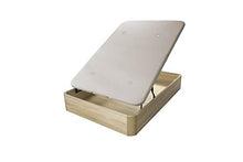 Kamasof Divano letto in legno apribile 150 x 190 - idraulico - colore cambrian