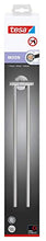 Porta asciugamani a bracci girevoli tesa Moon, look acciaio inox, autoadesivo, tecnologia di montaggio adesiva, 83mm x 50mm x 456mm