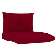 vidaXL Cuscini per Divano Pallet 2 pz Rosso Vino in Tessuto