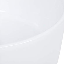 Aynefy - Lavabo rotondo da appoggio per bagno, in ceramica da 405 mm