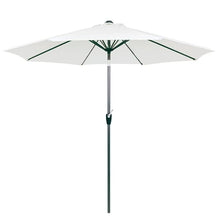 ZIK Ombrellone da Giardino per Esterno Palo Centrale in Metallo, Top in Poliestere, Reclinabile - Ø 230 cm Bianco