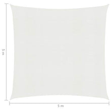 vidaXL Vela Parasole 160 g/m² Bianca 5x5 m in HDPE