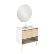 Amizuva Nara Mobile da bagno, in legno, 80 cm, 3 pezzi