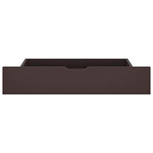 FAMIROSA Giroletto con 2 Cassetti Marrone Scuro Legno di Pino 90x200 cm-0615