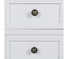 vidaXL Comodino con 2 Cassetti MDF Bianco Cassettiera Tavolo Notte Armadietto
