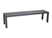 PANCHINA DINA GRIGIA IN ALLUMINIO 170CM ARREDO GIARDINO ESTERNO BAR