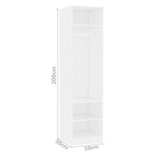 FAMIROSA Armadio Bianco 50x50x200 cm in Truciolato