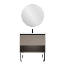 Amizuva Yoko Mobile Bagno, Legno, Grigio, 80 cm