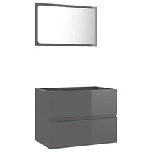 vidaXL Set Mobili da Bagno 2 pz Grigio in Truciolato