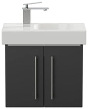 Mobile bagno con lavabo Geberit Icon XS 53cm a sinistra nero satinato