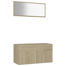 vidaXL Set Mobili da Bagno 2 pz Grigio Cemento in Truciolato