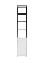 M48157WS2 - Armadio in metallo moderno, stile industriale, 40 cm, colore: Bianco opaco