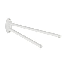 WENKO Portasalviette a 2 bracci orientabili Basic, bianco - 2 bracci mobili, Metallo, 4.5 x 9.5 x 41 cm, Bianco