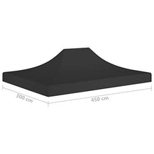vidaXL Tetto per Tendone per Feste 4,5x3 m Nero 270 g/m²