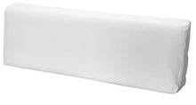 CUSCINO SCHIENALE 39X120X11-19 PER BANCALI PALLET EPAL EUR RIVESTITO IN ECOPELLE SFODERABILE BIANCO - ALTA DENSITA'
