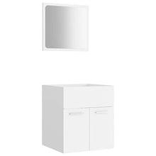 vidaXL Set Mobili da Bagno 2 pz Bianco in Legno Multistrato