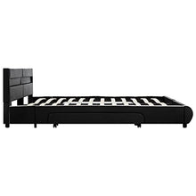 SKM Giroletto con LED Nero in Similpelle 180x200 cm (51.65kg)