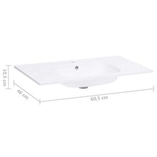 vidaXL Lavabo da Incasso 605x460x105 mm in SMC Bianco