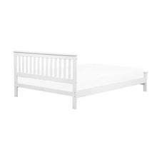 Beliani Letto in Legno di Pino Bianco con Rete a Doghe 160 x 200 cm Mayenne