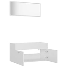 vidaXL Set Mobili da Bagno 2 pz Bianco in Truciolato