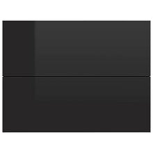 vidaXL Comodini Nero Lucido 2 pz 40x30x30 cm in Truciolato