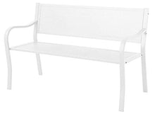 vorghini Panca 2 Posti 128x53x80 cm in Ferro Lazise Bianca