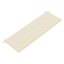 vidaXL Panca da Giardino con Cuscino Bianco Crema 150 cm Legno di Teak