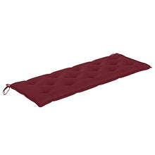 vidaXL Panca da Giardino con Cuscino Rosso Vino 150 cm Legno di Teak