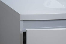 OrionShop Mobile Bagno Sospeso KAHINA da 100cm Bianco Opaco con Lavabo Specchio e Lampada LED Inclusi