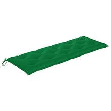 vidaXL Panca da Giardino con Cuscino Verde 150 cm in Legno di Teak