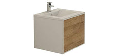 Jet-line Set di mobili da bagno Linz, larghezza 60 cm, mobili da bagno e lavabo con cassetto Push Open Soft Close in legno