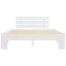 BIGTO - Struttura per letto in legno di pino massiccio, per camera da letto, stile C, colore: bianco, 140 x 200 cm