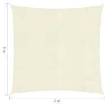 vidaXL Vela Parasole 160 g/m² Crema 6x6 m in HDPE
