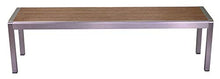 Panca da Giardino 165x41x45 cm in Alluminio e Polywood Marrone