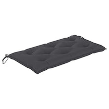 vidaXL Panca da Giardino con Cuscino Antracite 112 cm in Legno di Teak