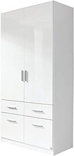 Due armadi con 4 cassetti, 54 x 91 x 197 cm,White