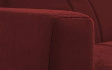 Divano 2 posti in tessuto rosso lavabile - cm. 158 x 87 x 92. con schienale reclinabile.