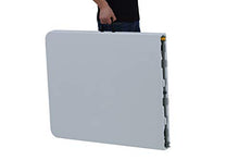 Tavolo pieghevole rettangolare, colore: bianco 180 x 74 x 74 cm bianco